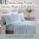 Ultra Soft Micro Fleece Sheets Set with Extra Deep Pockets | Extra Soft Velvet Fleece Sheet Set | Super Plush Polar Fleece | Velvet Plush Cozy Warmth  (Full, Glacier Blue)