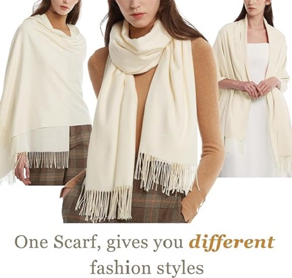 Womens Winter Scarf Cashmere Feel Pashmina Shawl Wraps Soft Warm Blanket