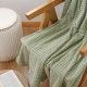 Luxury Flannel Fleece Super Soft Home Furnishing Throw Blanket with Stereoscopic Grid Design (Sage Green, 50"x70")