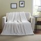 White Ivory Super Soft Warm Polar Faux Fur with Throw Blanket 63 x 87