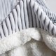 Blanket Fleece Throw – 51x63, Grey & White – Soft, Plush, Fluffy, Fuzzy, Warm, Cozy, Thick – Perfect for Couch, Bed, Sofa, Chair - Reversible Throw Blanket