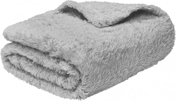 Light Grey Plush Throw Blanket for Couch, Sherpa Soft Cozy Blanket and Throw for Sofa Bed, Decorative Fur Fuzzy Warm Fleece Blanket, Lightweight Boho Home Decor All Season, 50x60